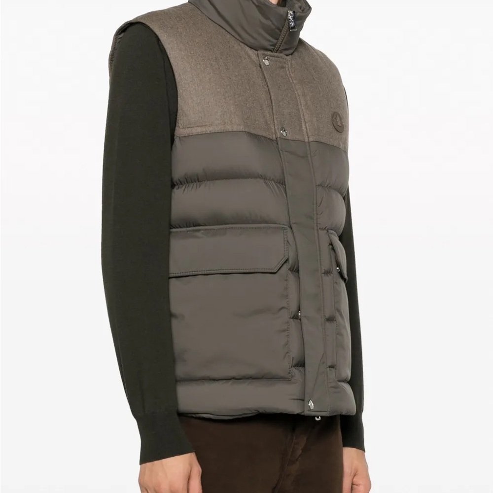 Moncler Olive Brown Rance Puffer Vest (NWT)